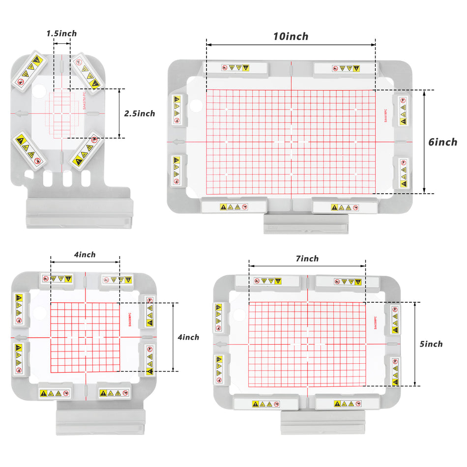 Magnetic Embroidery Hoop (Long-bar Magnets) for Brother NQ1700E NQ1600E VM5200 VE2300 etc. Innov-is BabyLock Embroidery Machine