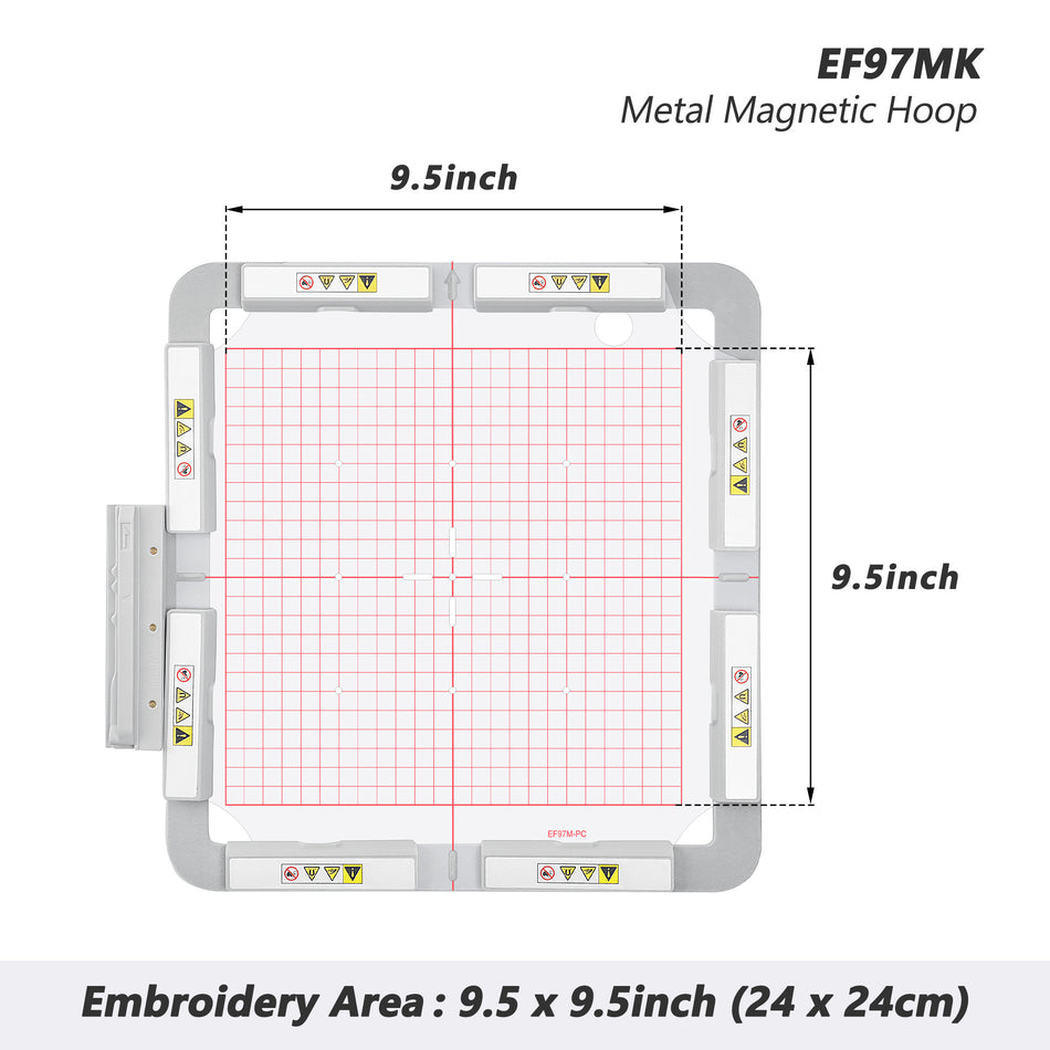 Magnetic Embroidery Hoop (Long-bar Magnets) for Brother XV8500D XE1 XP1 etc. Babylock Destiny Solaris Embroidery Machine