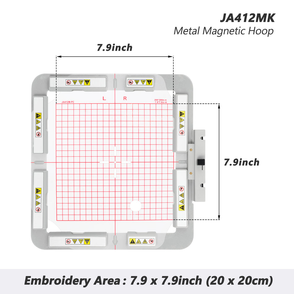Magnetic Embroidery Hoop (Long-bar Magnets) for Janome MC 500E 400E 550E Embroidery Machine