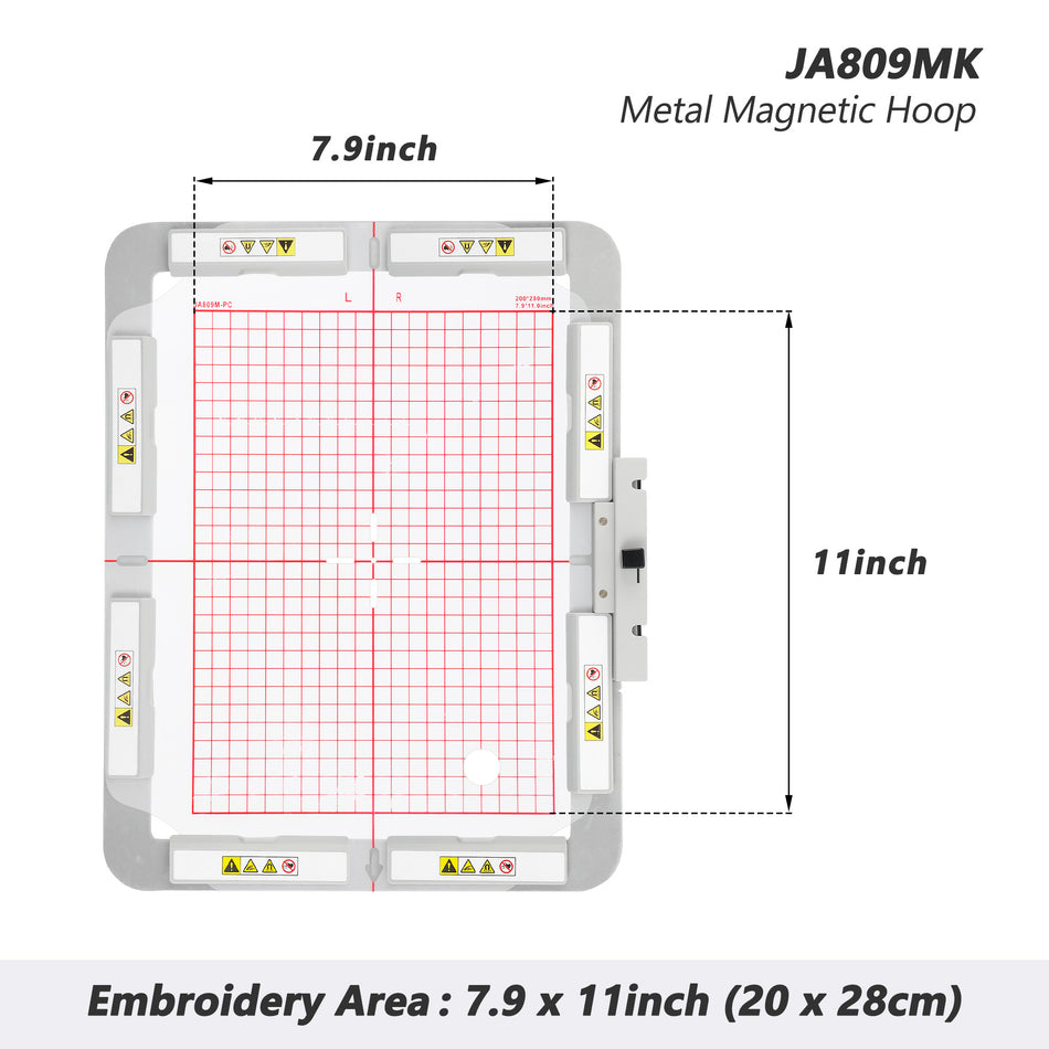 Magnetic Embroidery Hoop (Long-bar Magnets) for Janome MC 500E 450E 550E Embroidery Machine