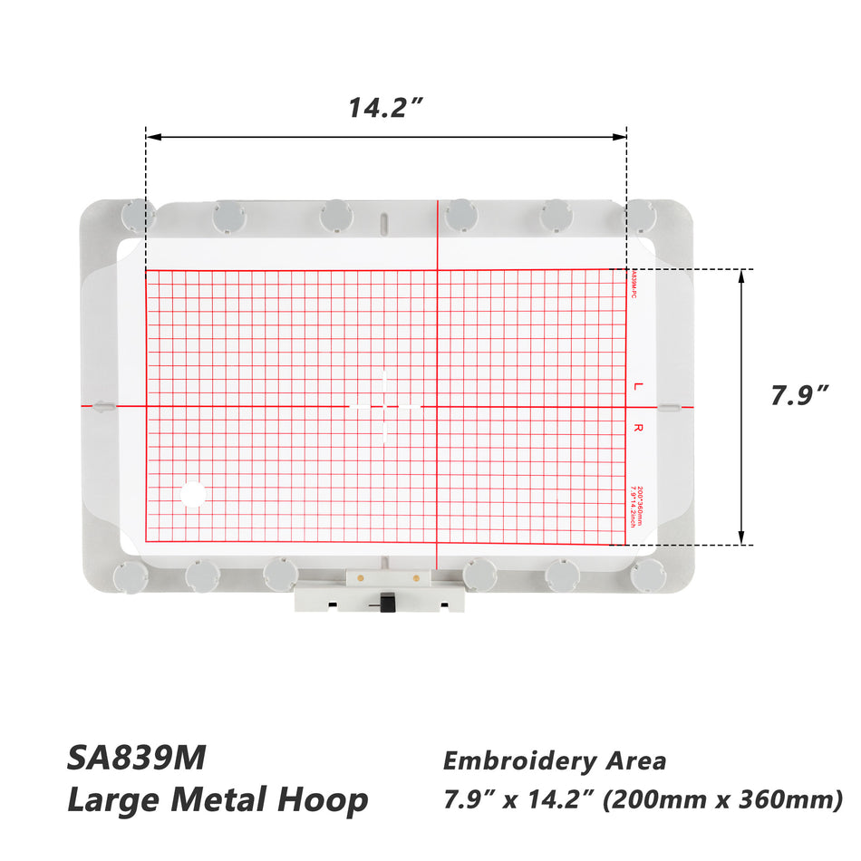 Magnetic Hoop (200x360mm) for Janome 550E Embroidery Machine
