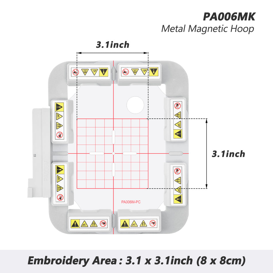 Magnetic Embroidery Hoop (Long-bar Magnets) for PFAFF Ambition 640 Creative Icon Sensation etc. Husqvarna Viking Designer Embroidery Machine