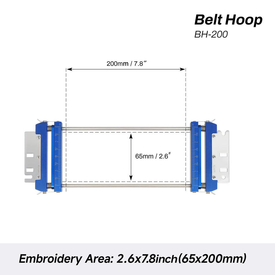 Metal Belt Embroidery Hoop for Brother Embroidery Machine | Metal Frame, Ideal for Karate Belts, Pet Collars, Name Tapes, Sashes etc.