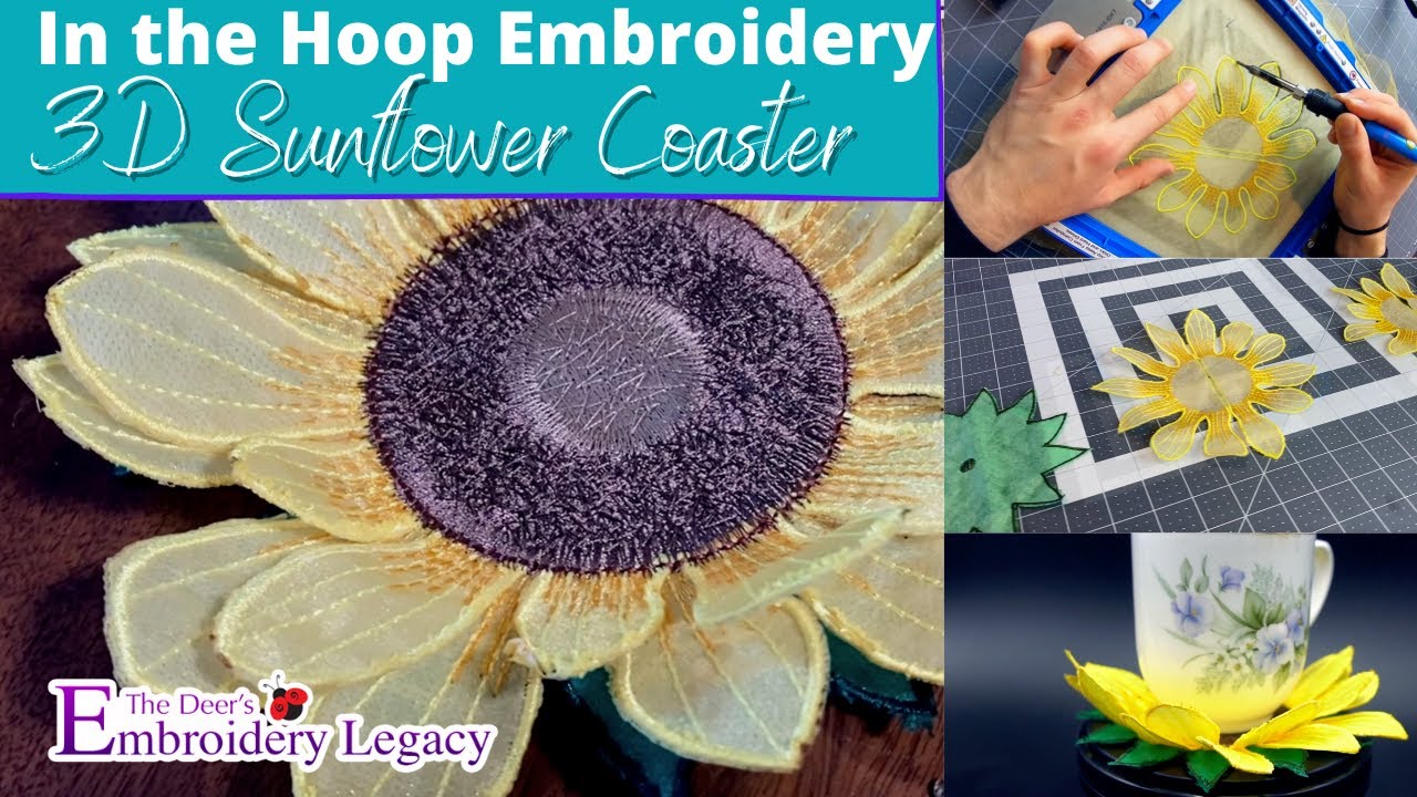 machine embroidery sunflower designs