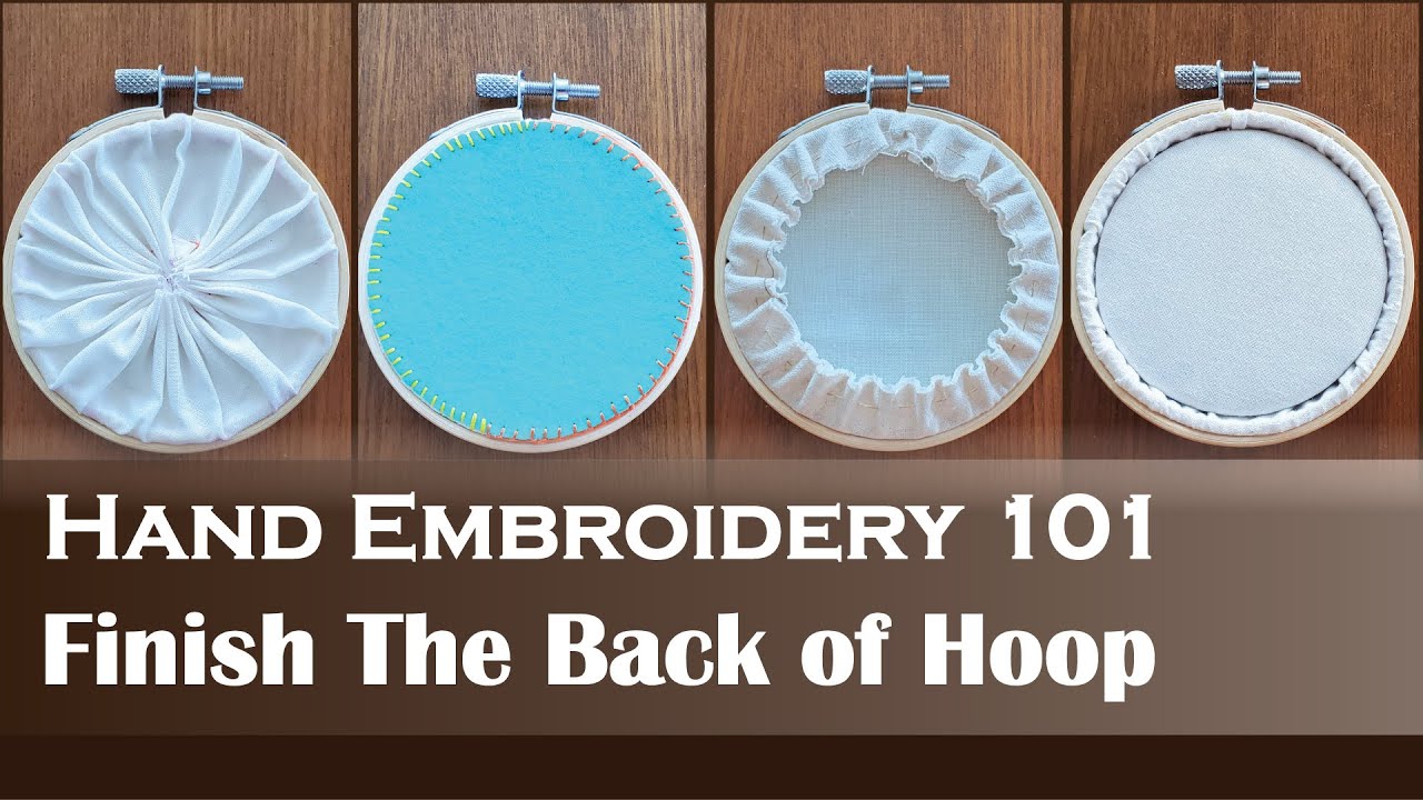 how to finish embroidery hoop