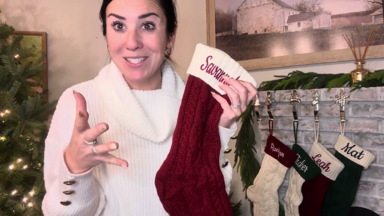 embroidery christmas stockings