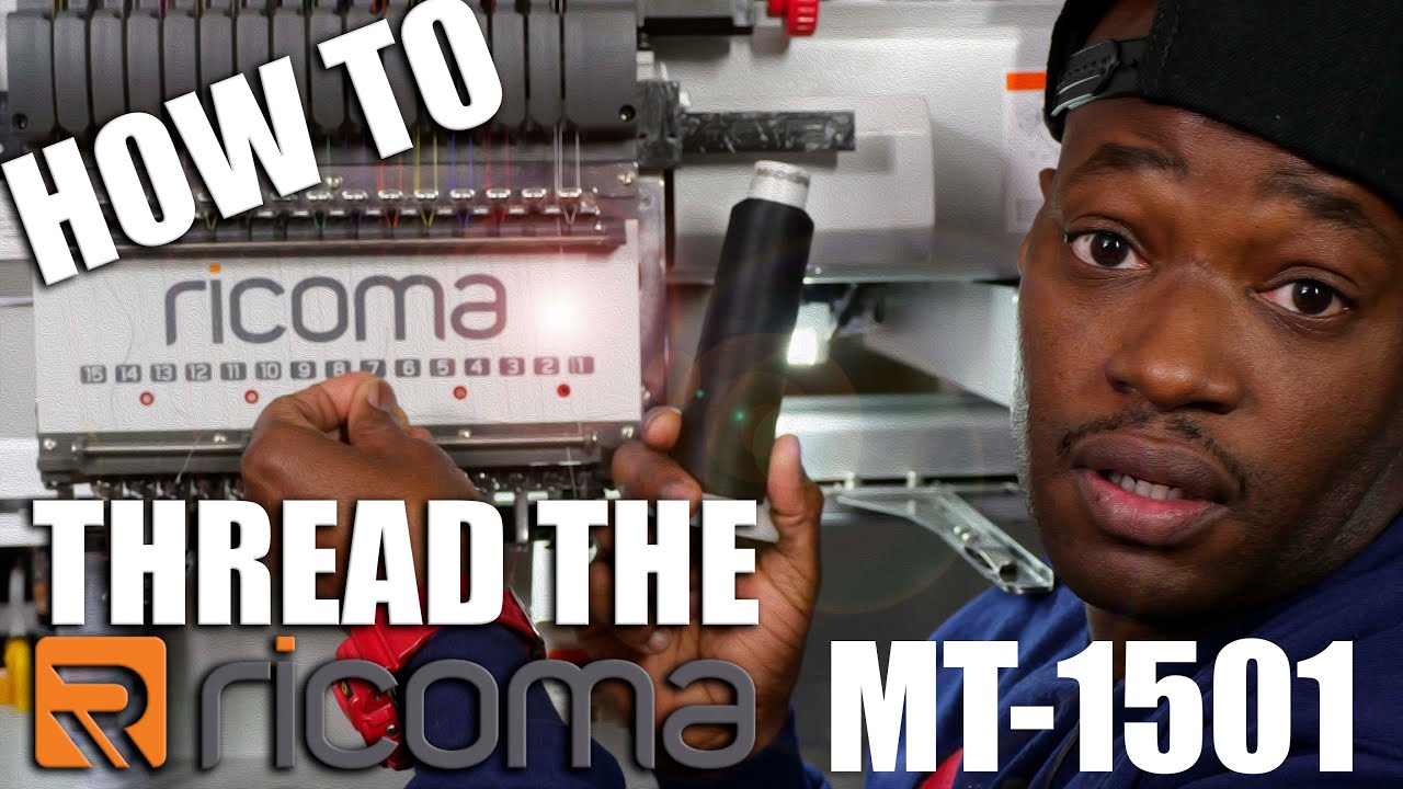 how to thread ricoma embroidery machine