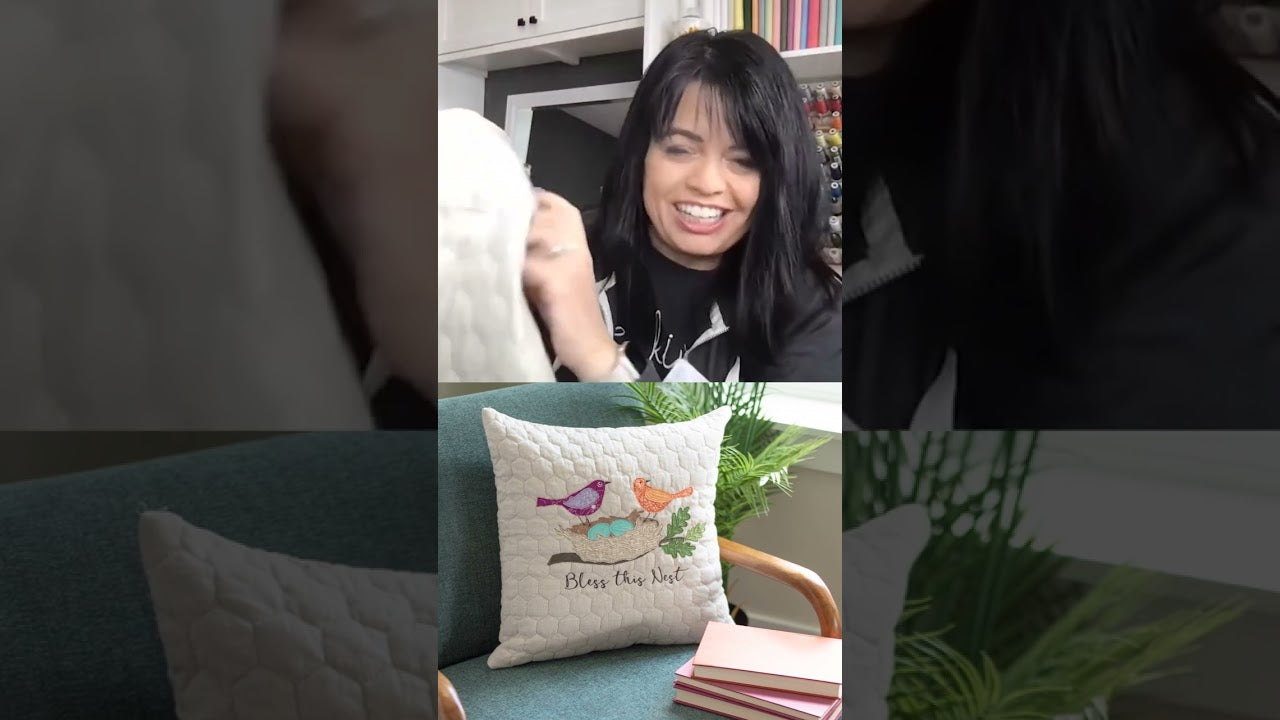 embroidery pillow case