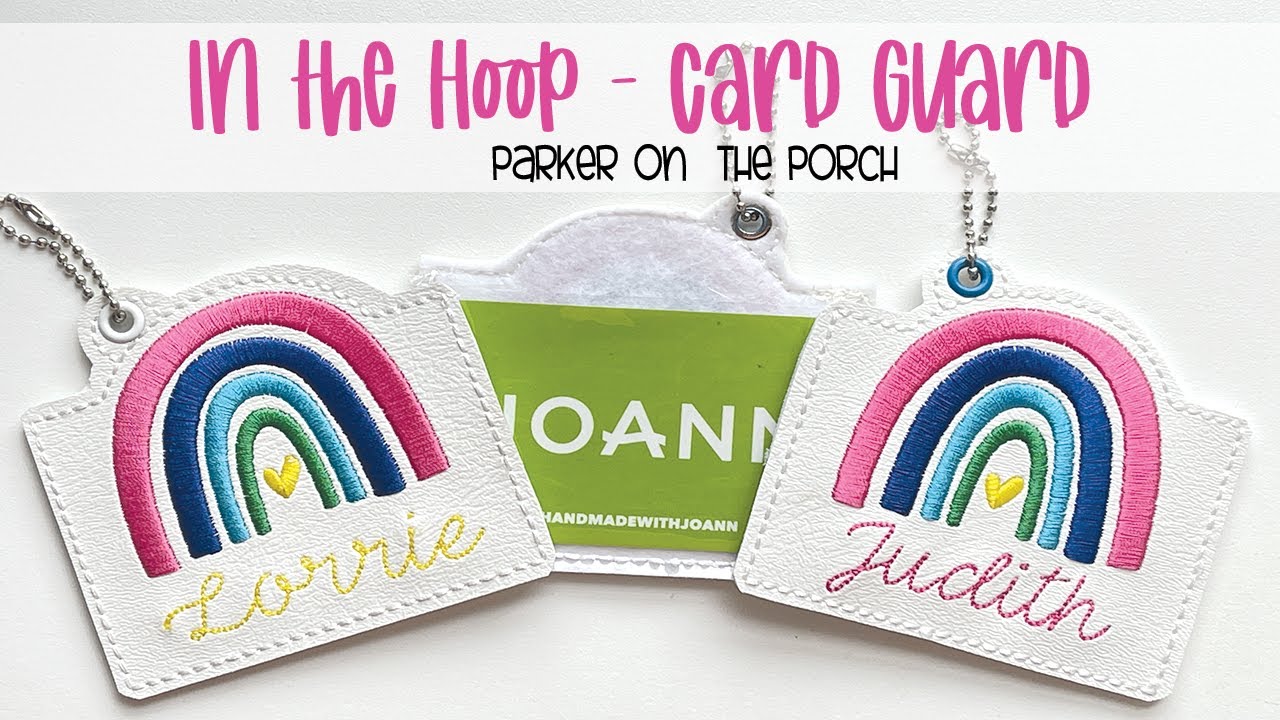 machine embroidery gift card holder