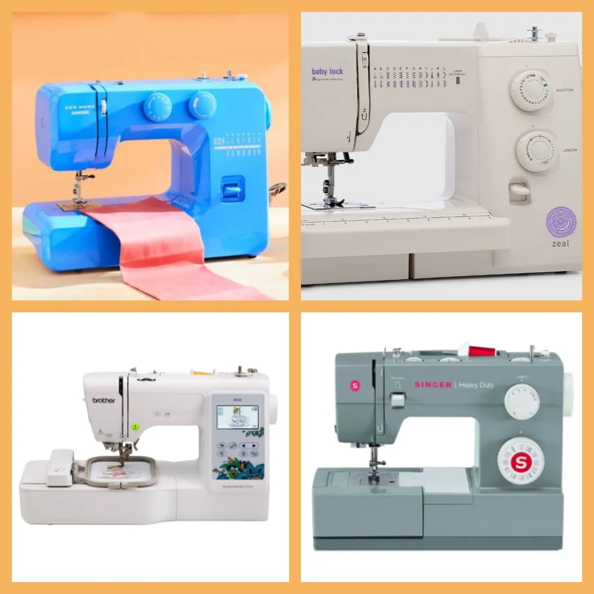 4 Home Embroidery Machines: Singer, Brother, Janome, Baby Lock