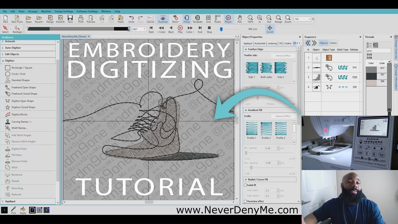 machine embroidery digitizing