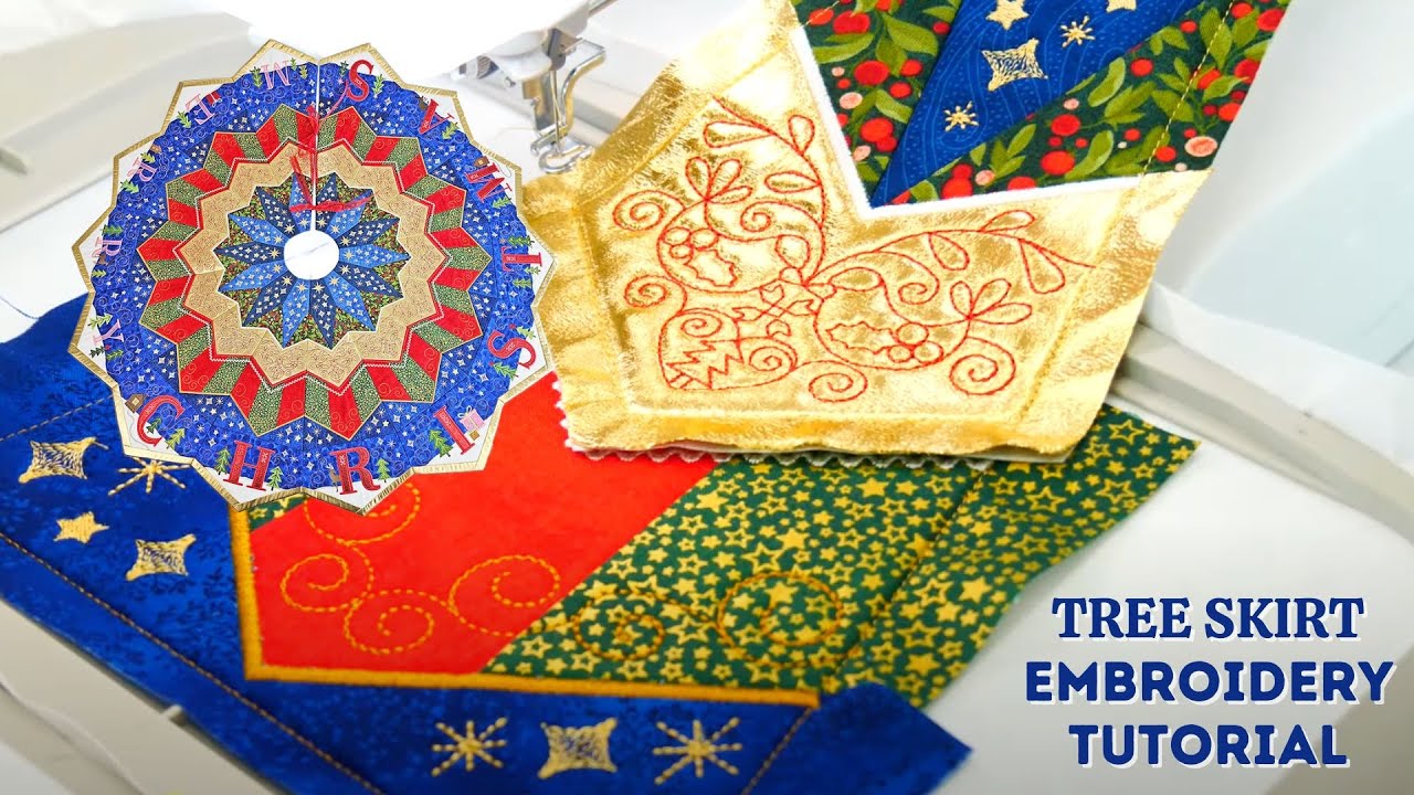 machine embroidery tree skirt pattern