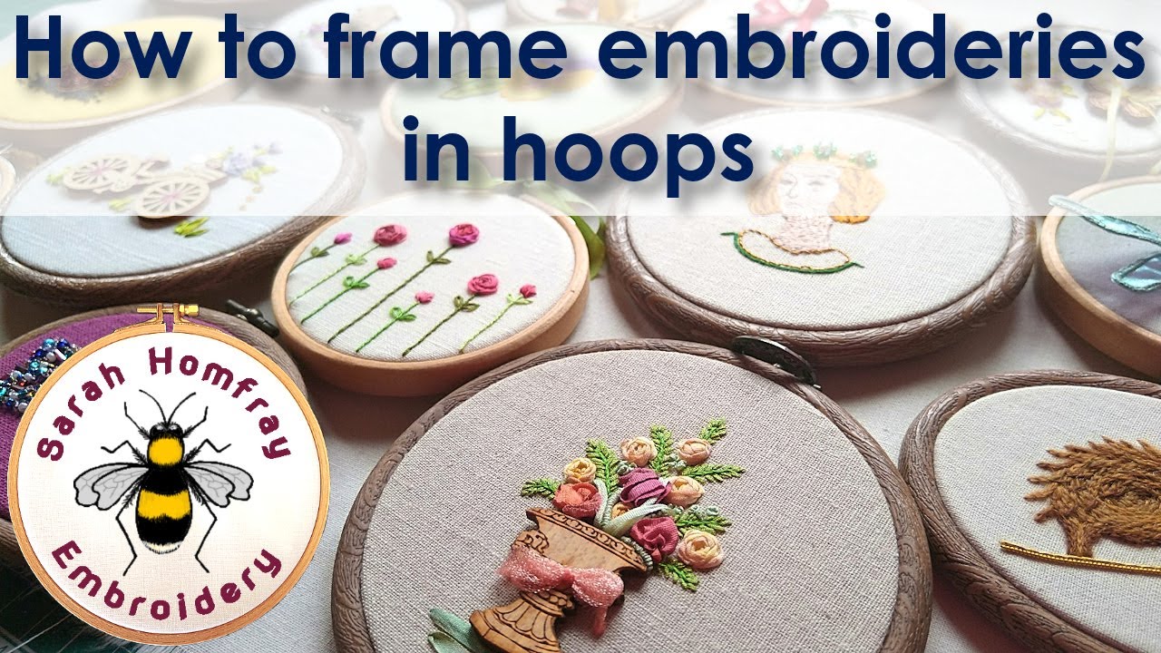 how to display embroidery hoops