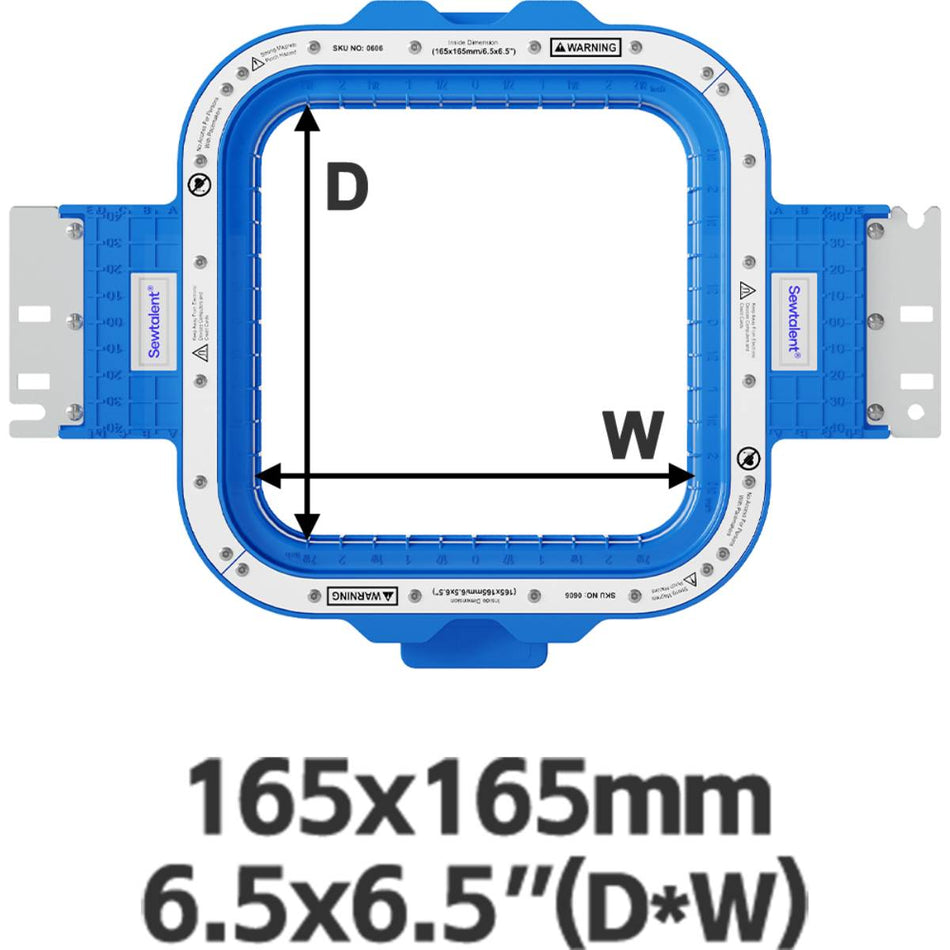 Magnetic Hoop 6.5"x6.5" | 165x165mm for CBL Embroidery Machines