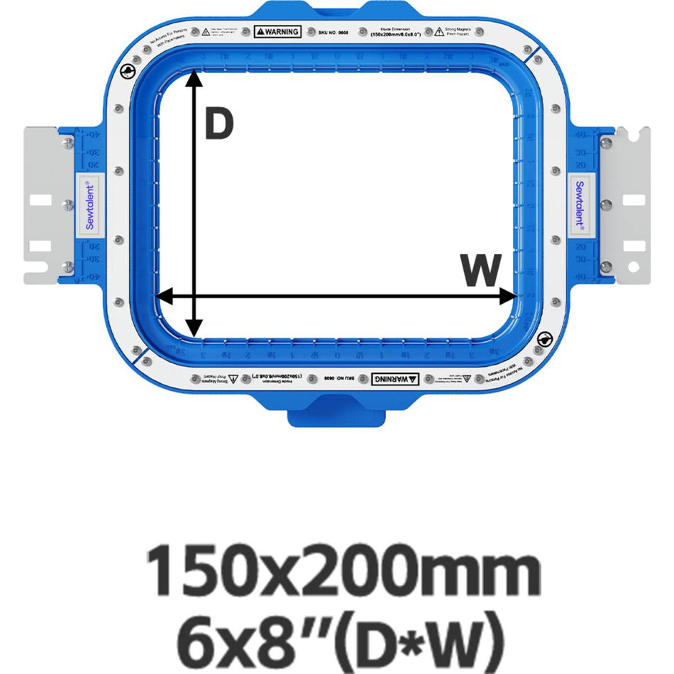 Magnetic Hoop 6"x 8" | 150x200mm for CBL Embroidery Machines