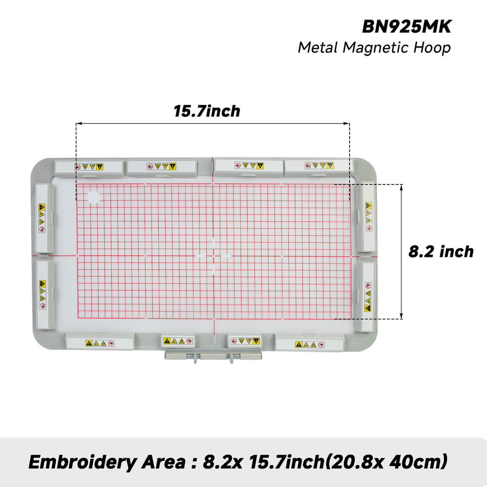 Super Large  208x400 mm Magnetic Embroidery Hoop (Long-bar Magnets) for Bernina 990 880 830 790 720 700 PRO  etc Machine