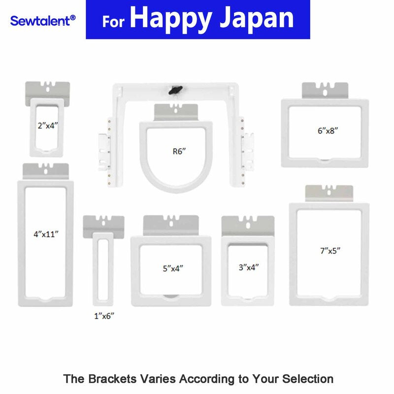 8in1 Magnetic Hoops for HappyJapan Embroidery Machines