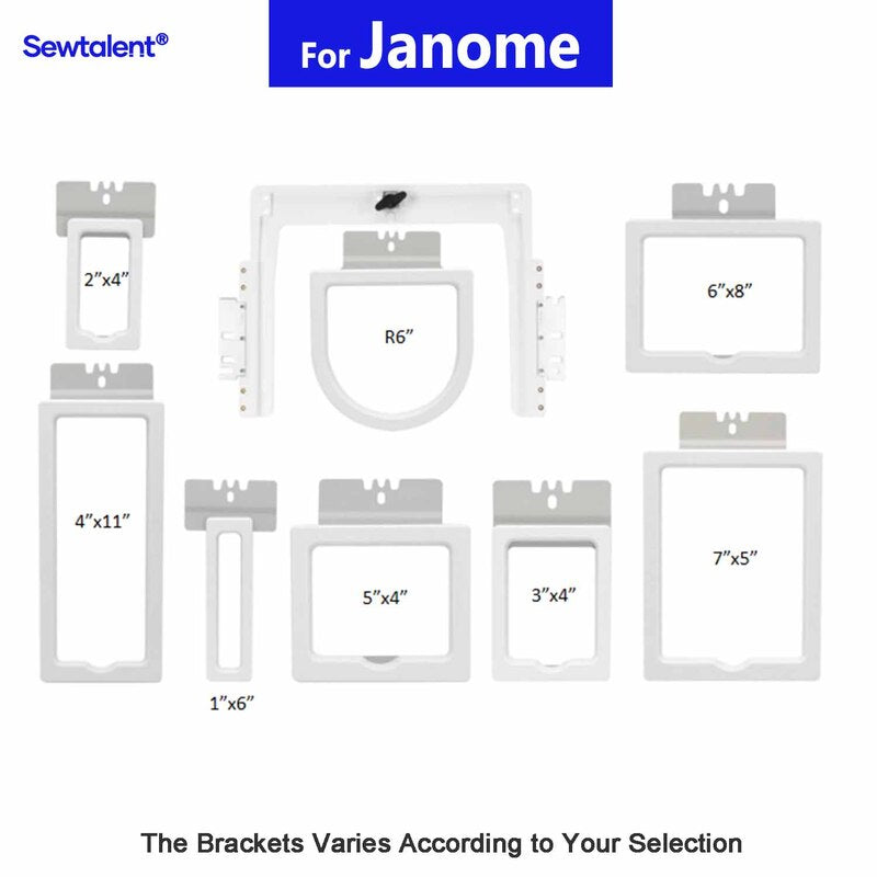 8in1 Magnetic Hoops for Janome Embroidery Machines