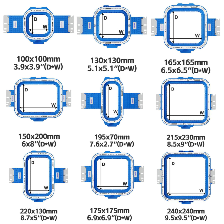 Magnetic Hoops for Fortever Halo100 Embroidery Machine Model Only