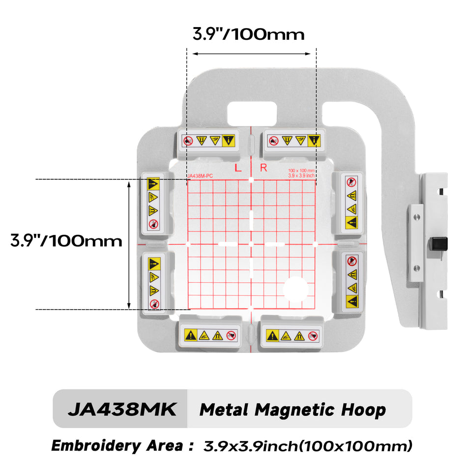 Magnetic Embroidery Hoop (Long-bar Magnets) for Janome MC550E MC500E MC450E MC550ELE MC400E Embroidery Machine