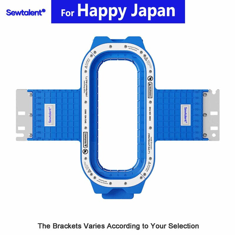 Magnetic Hoop 7.6"x2.7" | 195x70mm for Happy Japan Embroidery Machines
