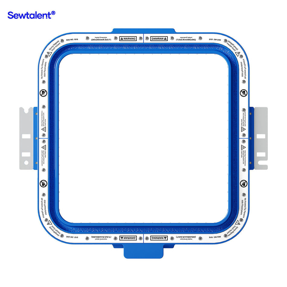 Magnetic hoops for embroidery machines
