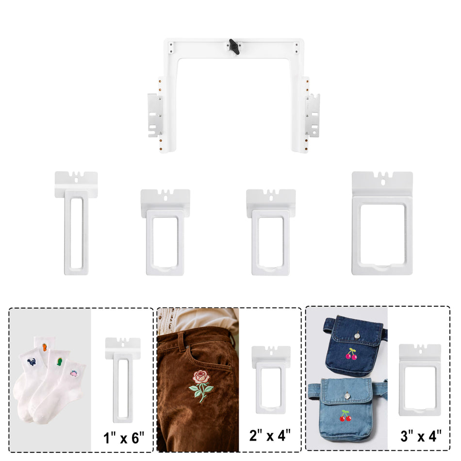 4in1 Magnetic Embroidery Hoops | Sock Hoop, Pocket Hoop for Ricoma Embroidery Machines(Except for EM1010)