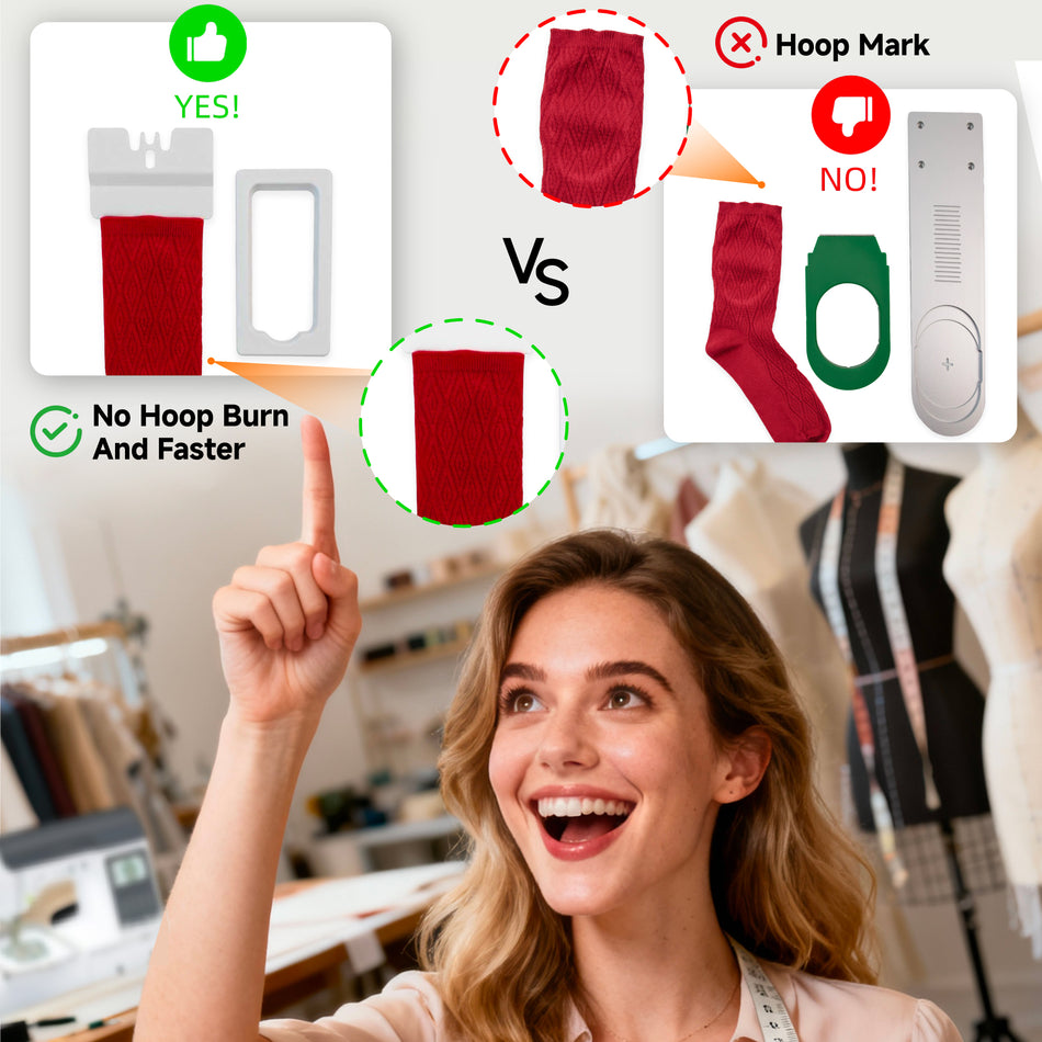 4in1 Magnetic Embroidery Hoops | Sock Hoop, Pocket Hoop for BAI Embroidery Machines