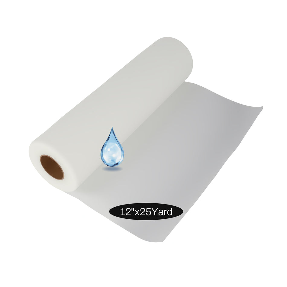Wash Away Embroidery Stabilizer Water Soluble Backing for Lace Cutwork Sheer Fabrics and Freestanding Lace 12x25yd roll