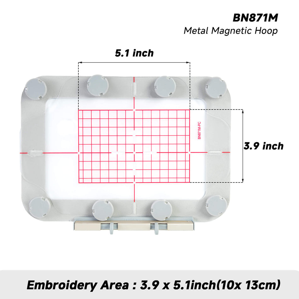 145x255mm 100x130mm Magnetic Embroidery Hoop (Round Magnets) for Bernina 990 880 830 790 590 580 535 500 Machine