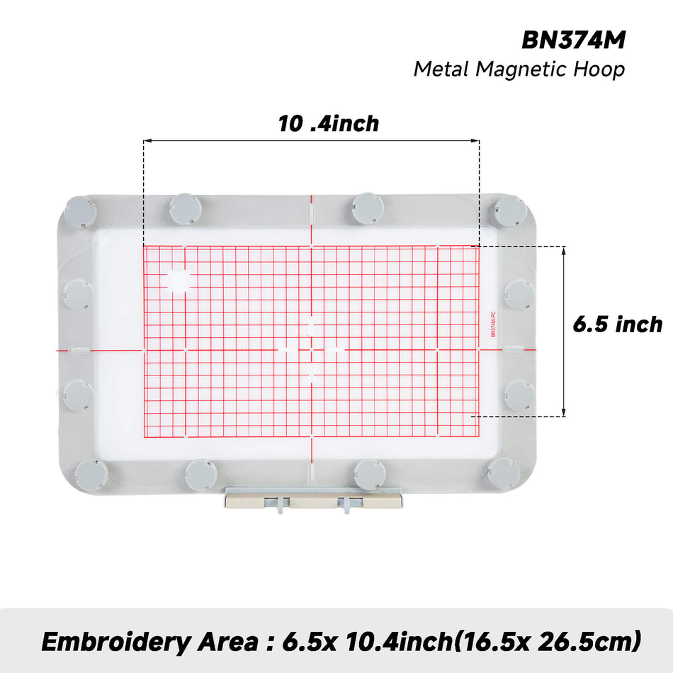 165 x 265 mm Magnetic Embroidery Hoop (Round Magnets) for Bernina 990 880 830 790 720 700 500 etc Machine