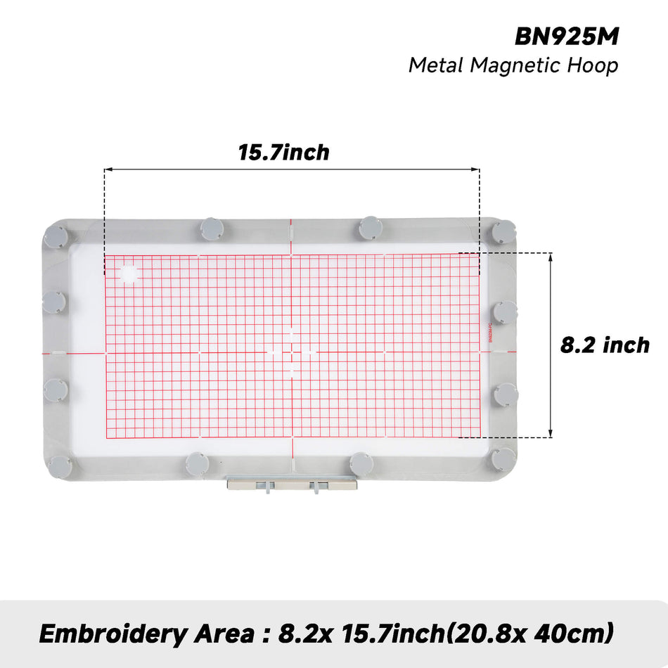 Super Large  208x400 mm Magnetic Embroidery Hoop (Round Magnets) for Bernina 990 880 830 790 720 700 PRO etc Machine