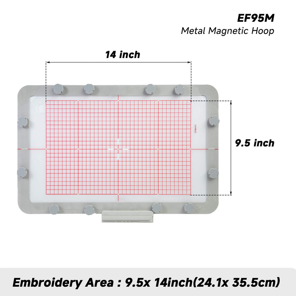 Large Metal Magnetic Embroidery Hoop for Brother CX1E XE1/XE2 XJ1/XJ2 etc Embroidery Machine